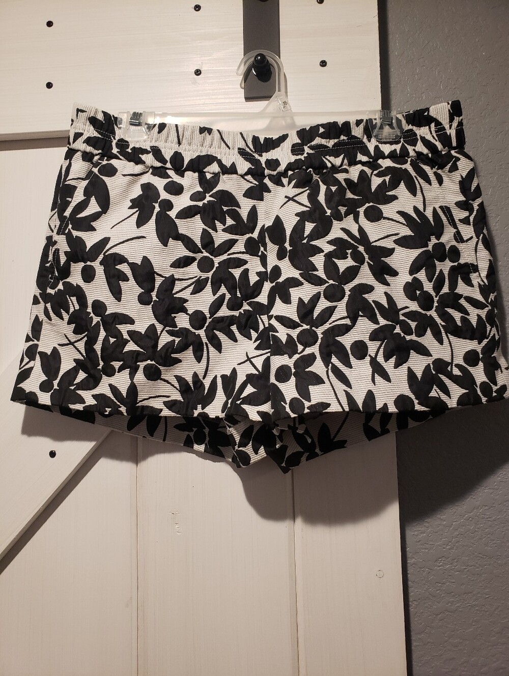 J. Crew Women's Black & White Floral Shorts